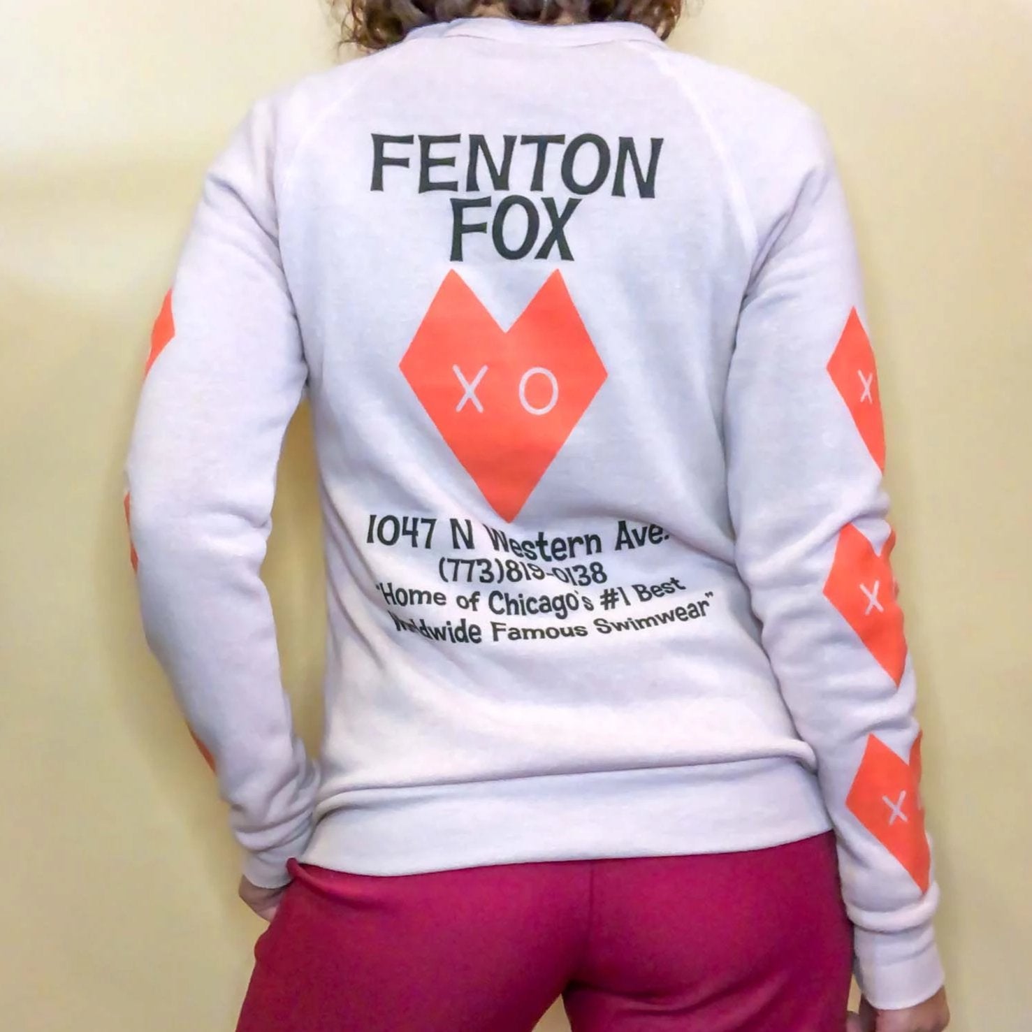 Fenton Fox surf sweatshirt pink 