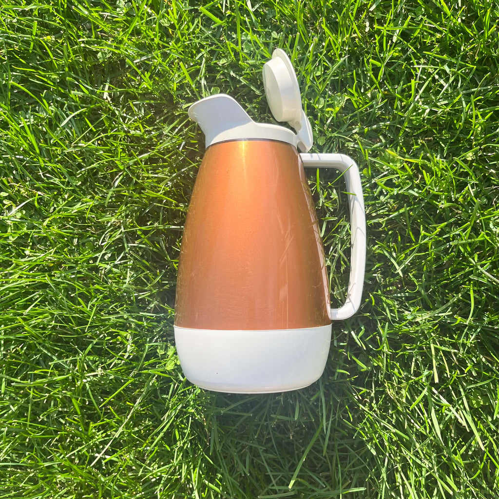 VINTAGE BROWN COFFEE CARAFE THERMO-SERV 1 QT.