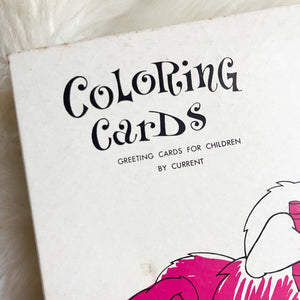 vintage coloring cards 