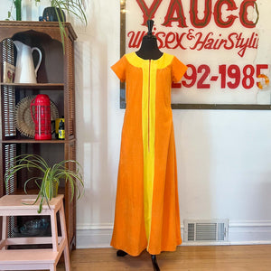 VINTAGE TERRY CLOTH MAXI DRESS : THE ORANGE JULIUS DRESS