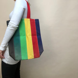 VINTAGE RAINBOW TOTE BAG COOLER BY THE BAG