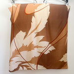 VINTAGE LARGE SHADES OF TAN PRINTED SCARF