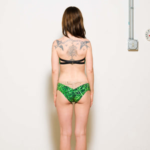 handmade bikini bottom green 