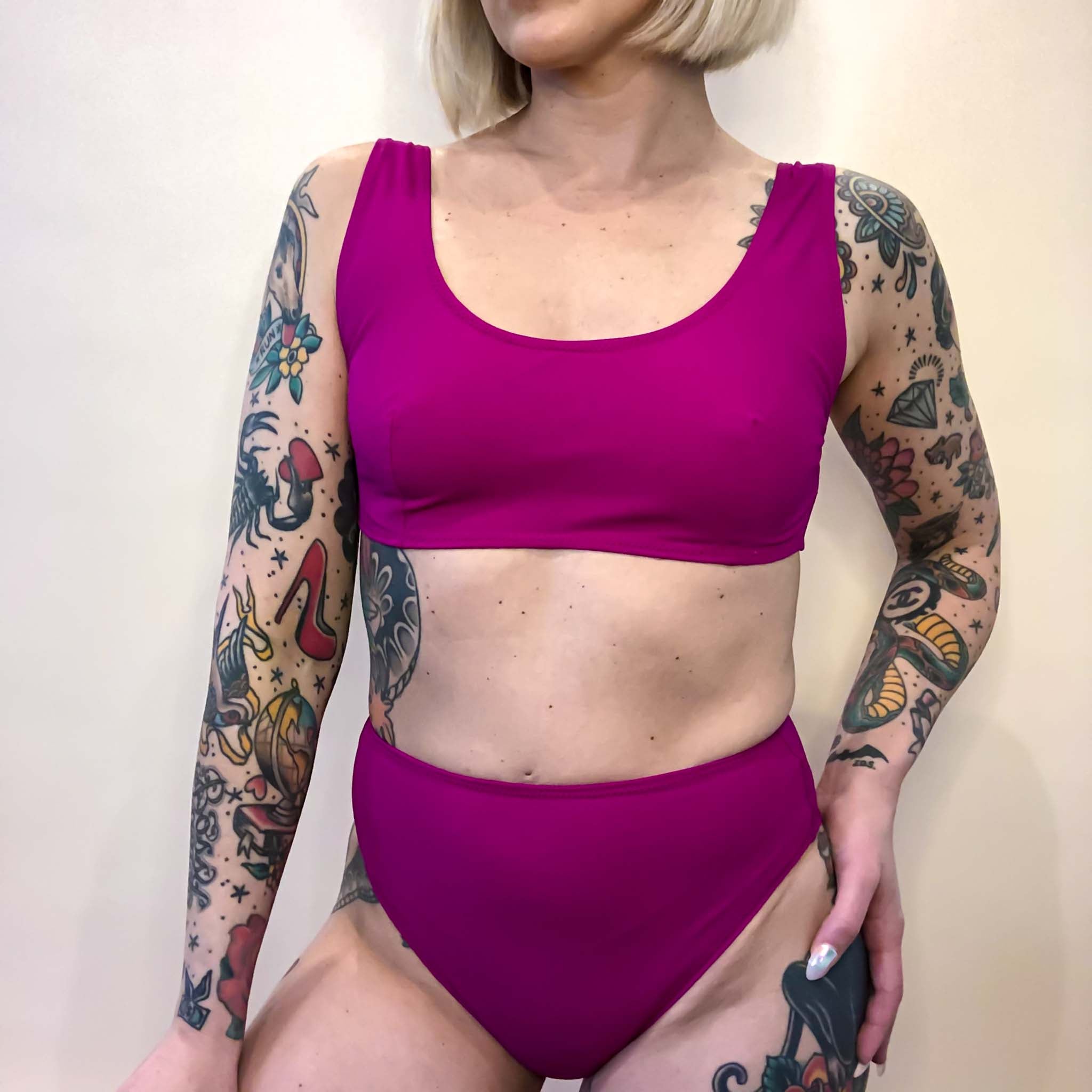 purple minimal bikini top 