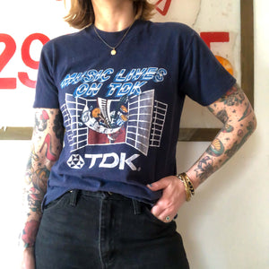 VINTAGE 1980S TDK CASSETTE TEE THE 5050 GRAPHIC TEE SHIRT
