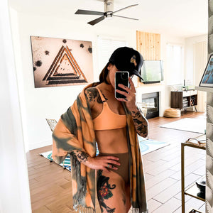 VINTAGE LIGHTWEIGHT SCARF : KRISS KROSS PASHMINA WRAP